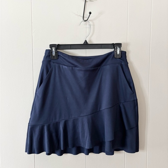 Greg Norman Crossover Flounce Pullon Skort navy size XS new - Picture 1 of 7